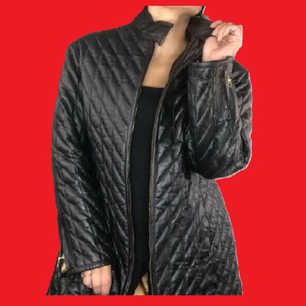Shebang Full-Length Genuine Leather Coat size Medium Excellent Condition